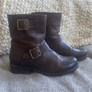 Mid-Calf Leather Frye Boots